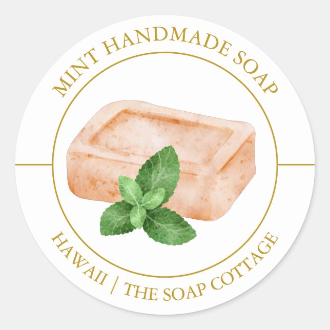 Mint Soap label (Front)