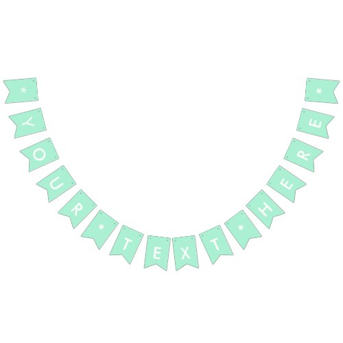 Mint Solid Color Customize It Bunting Flags