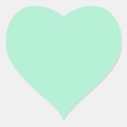 Mint Solid Color Heart Sticker