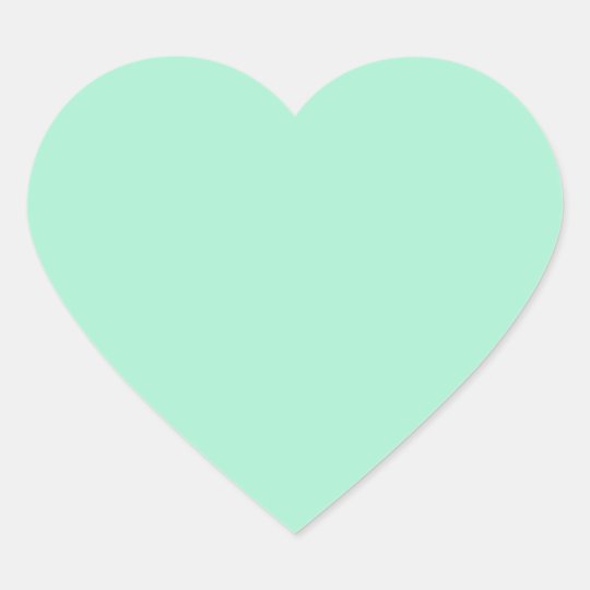 Mint Solid Color Heart Sticker