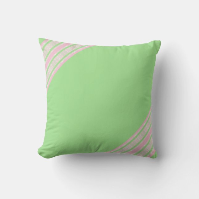 Mint Sorbet Throw Pillow (Front)