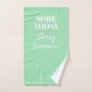 Mint Sore Today Strong Tomorrow Name Workout Gym Hand Towel