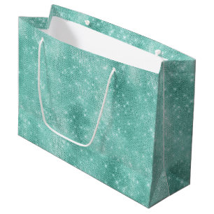 Mint Sparkle Glitz Large Gift Bag