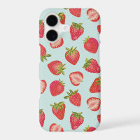 Mint Strawberry iPhone Case