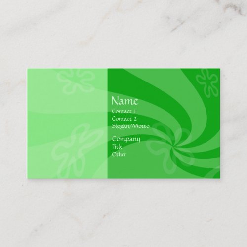 Mint Swirl Business Card Template