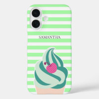 Mint Swirl Ice Cream Striped Personalised