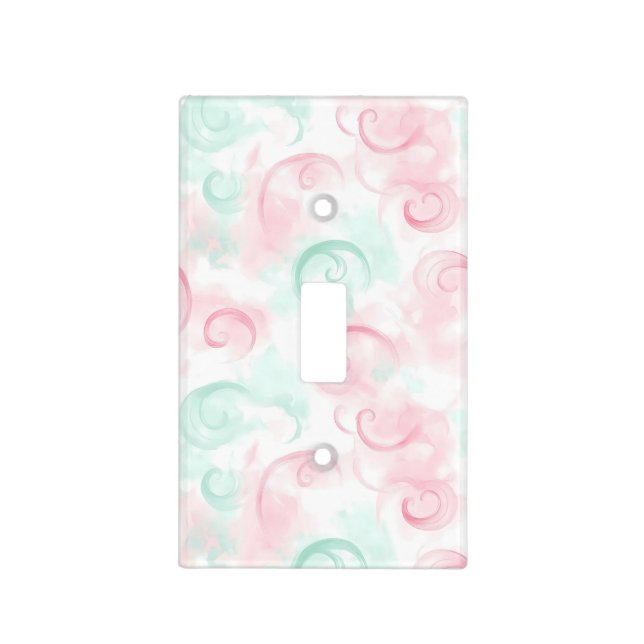 Mint Swirl  Light Switch Cover (Front)