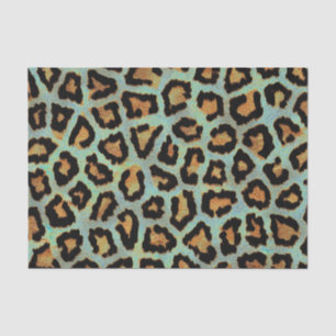 Mint Tease me teal Leopard print tissue paper