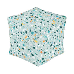 Mint Terrazzo Pouf