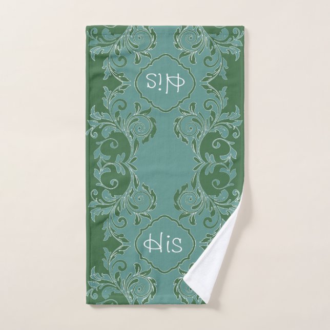 Mint Thyme Personalised Matching His and Hers Hand Towel (Hand Towel)