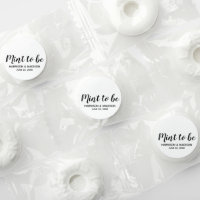 Mint to be black script stylish funny wedding