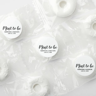 Mint to be black script stylish funny wedding life saver® mints