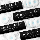 Mint To Be Black Wedding Breath Savers®<br><div class="desc">This mint favor wrapper features a simple and elegant design with a black background and all-white fonts, with all text centered for a clean, modern look. Across the top, the phrase "Mint To Be" is written in a script calligraphy font, adding a romantic touch. The couple’s names and wedding date...</div>