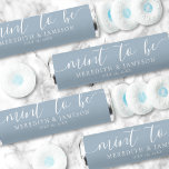 Mint To Be Blue Wedding Breath Savers®<br><div class="desc">This mint favor wrapper features a simple and elegant design with a dusty blue background and all-white fonts, with all text centered for a clean, modern look. Across the top, the phrase "Mint To Be" is written in a script calligraphy font, adding a romantic touch. The couple’s names and wedding...</div>