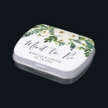 Mint to Be Elegant Greenery White Floral Wedding Candy Tin<br><div class="desc">Elegant floral wedding mint candy tin featuring hand painted watercolor white roses and greenery along with "Mint to Be" in a lovely handwritten script and your names and date below.   These custom mint candy tins make useful wedding favors.</div>