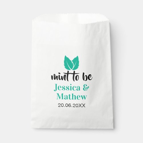 Mint To Be Elegant Wedding Custom  Favor Bag