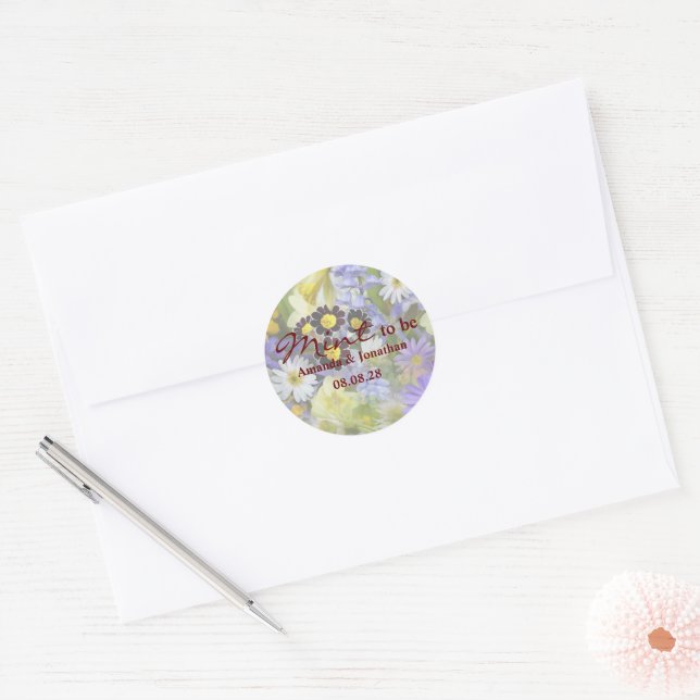 Mint to Be Field Flowers Wedding Envelope Seal (Envelope)