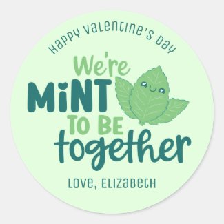 Mint To Be Funny Pun Cute Valentine's Day