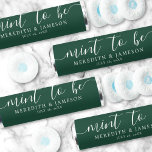 Mint To Be Green Wedding Breath Savers®<br><div class="desc">This mint favor wrapper features a simple and elegant design with an emerald green background and all-white fonts, with all text centered for a clean, modern look. Across the top, the phrase "Mint To Be" is written in a script calligraphy font, adding a romantic touch. The couple’s names and wedding...</div>