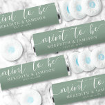 Mint To Be Green Wedding Breath Savers®<br><div class="desc">This mint favor wrapper features a simple and elegant design with a sage green background and all-white fonts, with all text centered for a clean, modern look. Across the top, the phrase "Mint To Be" is written in a script calligraphy font, adding a romantic touch. The couple’s names and wedding...</div>