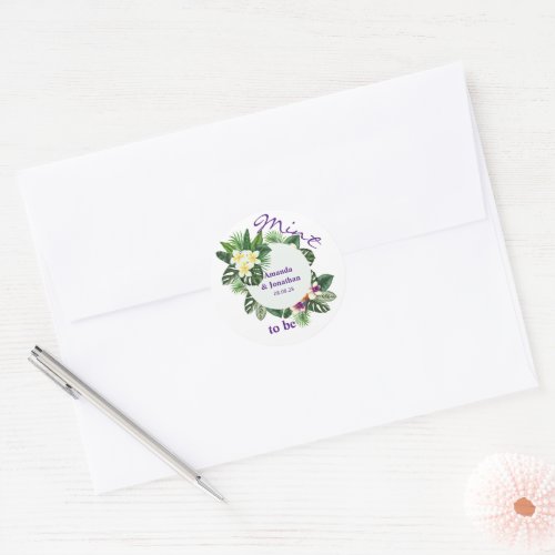 Mint to Be Greenery Floral Wedding Envelope Seal