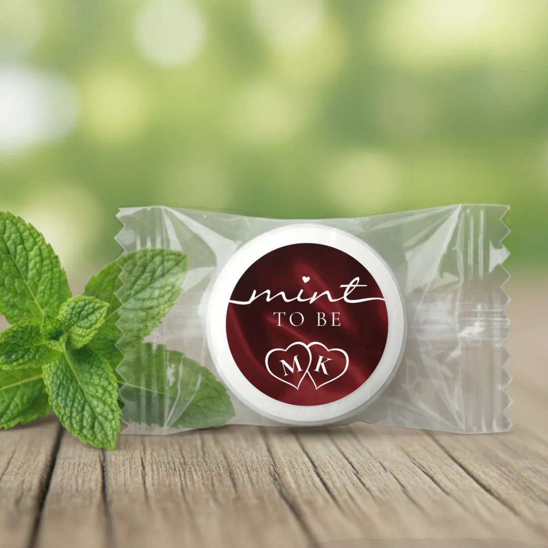 Mint to Be Heart Monogram Red Wedding Life Saver® Mints - Every Little ...