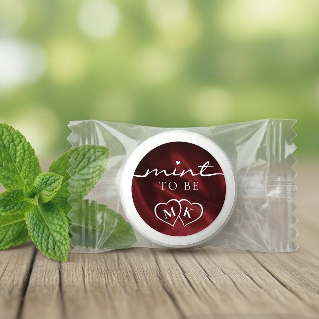 Mint to Be Heart Monogram Red Wedding Life Saver® Mints (Creator Uploaded)