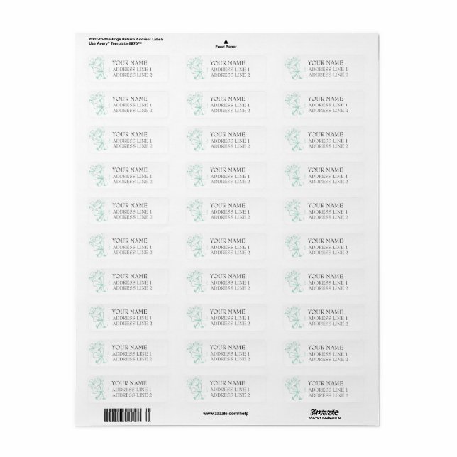 Mint-to-be Label (Full Sheet)