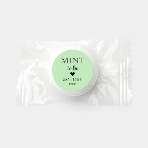 Mint to be Mint Green Wedding Favor Candy Mints