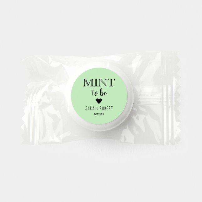 Mint to be Mint Green Wedding Favor Candy Mints (Front)