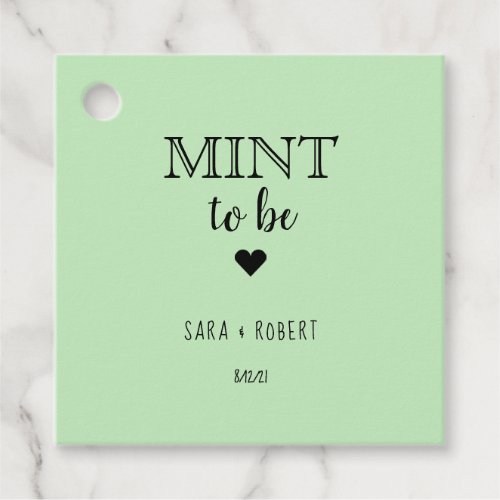 Mint to be Mint Green Wedding Favor Tags