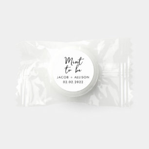 Mint to be modern elegant wedding favor