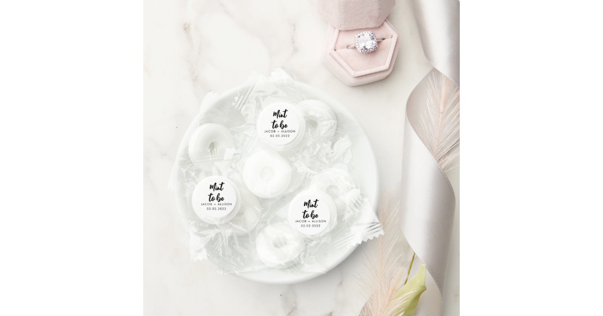 Mint to be modern elegant wedding favor | Zazzle