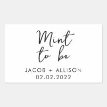 Mint to be modern elegant wedding favor