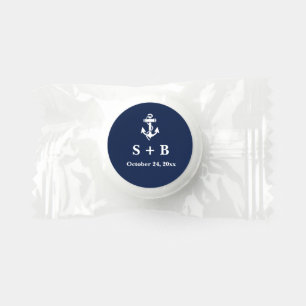 Mint to Be Navy Blue Anchor Nautical Wedding Life Saver® Mints
