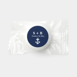 Mint to Be Navy Blue Anchor Nautical Wedding  Life Saver® Mints