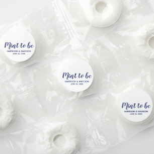 Mint to be navy blue script stylish funny wedding life saver® mints