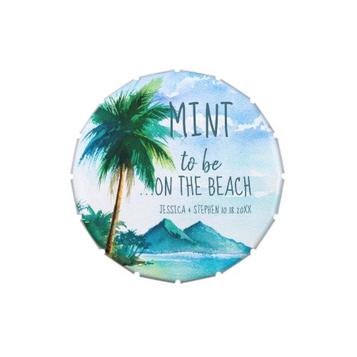 Mint to be on the Beach Destination Wedding Favor Candy Tin