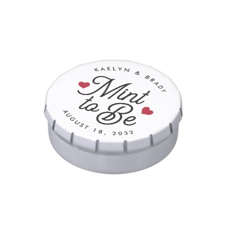 Mint To Be | Personalized Wedding Favor Candy Tin