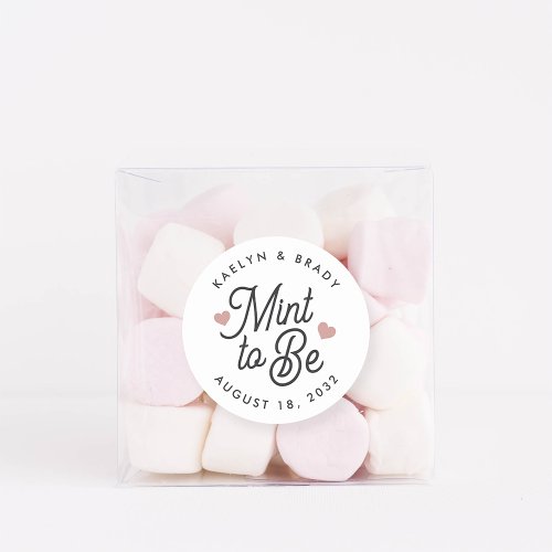Mint to Be Personalized Wedding Favor Classic Round Sticker