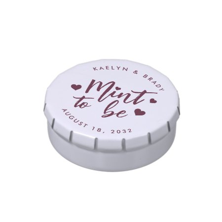 Mint To Be | Personalized Wedding Favor Mints Candy Tin