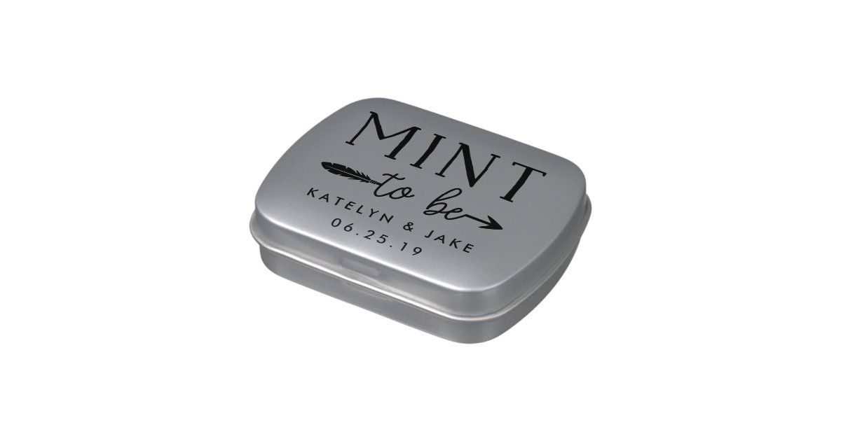 Mint to Be | Personalized Wedding Favor Mints Jelly Belly Candy Tin ...