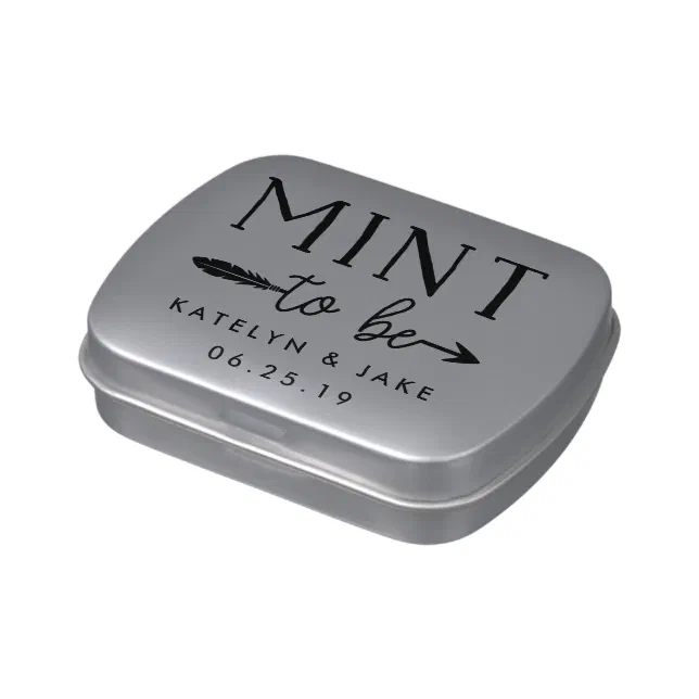 Mint to Be | Personalized Wedding Favor Mints Jelly Belly Candy Tin ...