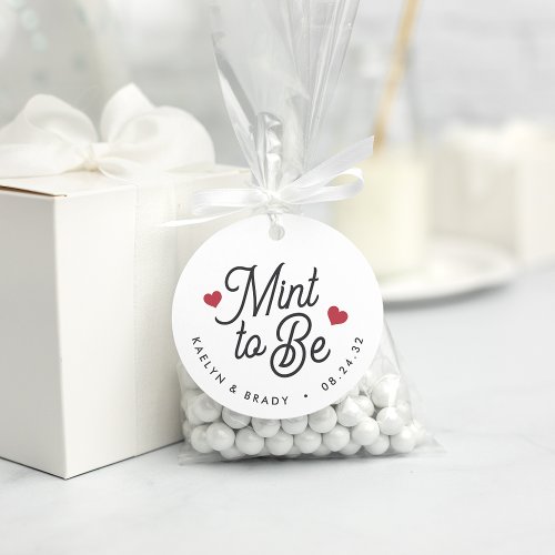 Mint to Be Personalized Wedding Favor Tags