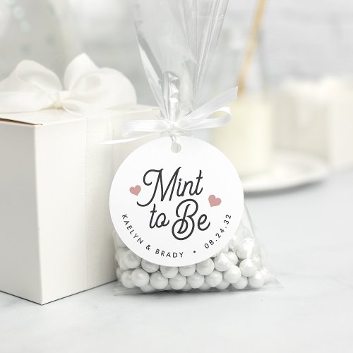 Mint to Be Personalized Wedding Favor Tags