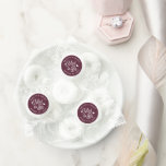 Mint to Be | Personalized Wedding Life Saver® Mints<br><div class="desc">Minty fresh wedding favors feature "mint to be" in white script lettering accented with hearts,  on a burgundy wine background. Personalize with your names and wedding date. Sweet play on words makes a unique and memorable wedding favor!</div>