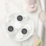 Mint to Be | Personalized Wedding Life Saver® Mints<br><div class="desc">Minty fresh wedding favors feature "mint to be" in white script lettering accented with hearts,  on a soft ash black background. Personalize with your names and wedding date. Sweet play on words makes a unique and memorable wedding favor!</div>