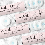 Mint To Be Pink Bridal Shower Breath Savers®<br><div class="desc">This mint favor wrapper features a simple and elegant black and white design with all text centered for a clean, modern look. Across the top, the phrase "Mint To Be" is written in a script calligraphy font, adding a romantic touch. The couple’s names and wedding date appear just below in...</div>