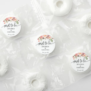 Mint to Be Pink Floral Boho Chic Wedding Favor