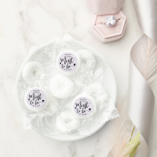 Mint to be script heart wedding lavender life saver® mints